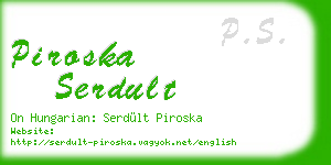 piroska serdult business card